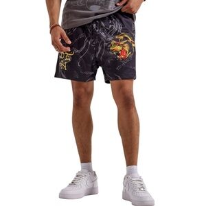 Ed Hardy Panther Mesh Basketball Shorts Lifestyle Luxury Men’s Size XXL
